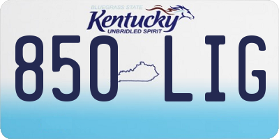 KY license plate 850LIG