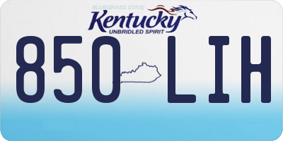KY license plate 850LIH