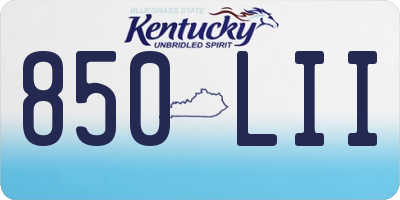 KY license plate 850LII