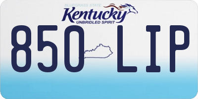 KY license plate 850LIP
