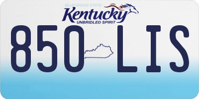 KY license plate 850LIS