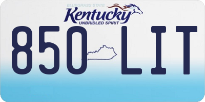 KY license plate 850LIT