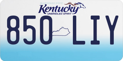 KY license plate 850LIY