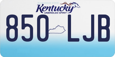 KY license plate 850LJB