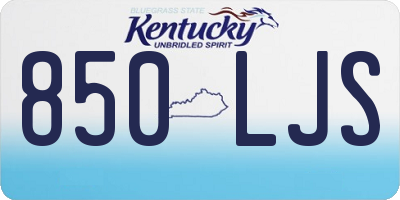 KY license plate 850LJS