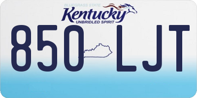KY license plate 850LJT
