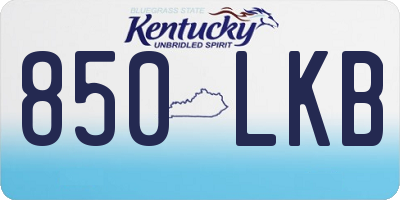 KY license plate 850LKB