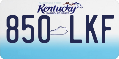 KY license plate 850LKF