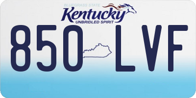 KY license plate 850LVF