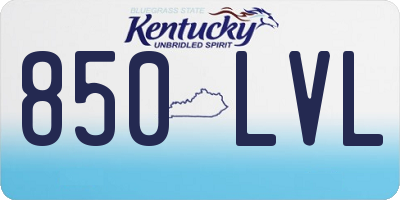 KY license plate 850LVL