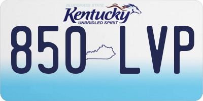 KY license plate 850LVP
