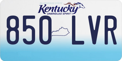 KY license plate 850LVR