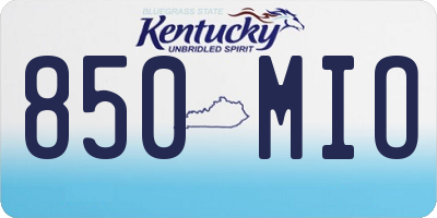 KY license plate 850MIO