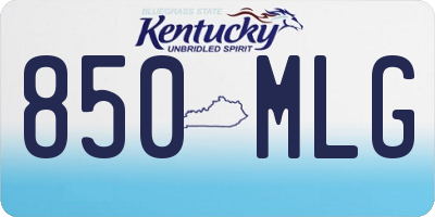 KY license plate 850MLG