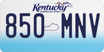 KY license plate 850MNV