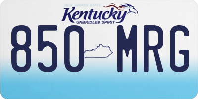 KY license plate 850MRG