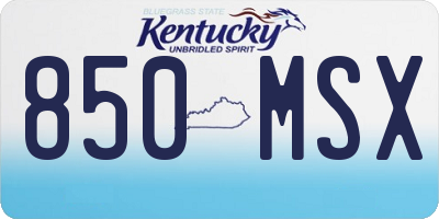KY license plate 850MSX