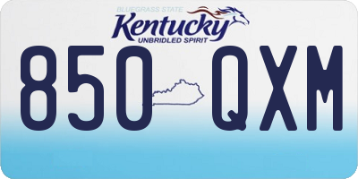 KY license plate 850QXM