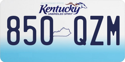 KY license plate 850QZM