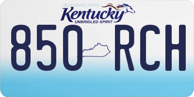 KY license plate 850RCH