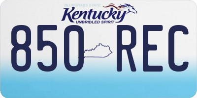 KY license plate 850REC