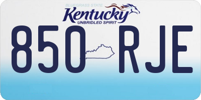 KY license plate 850RJE