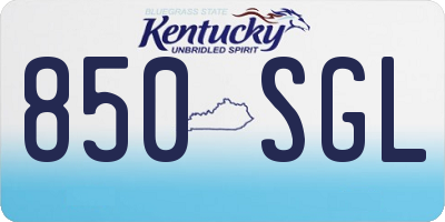 KY license plate 850SGL