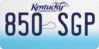 KY license plate 850SGP