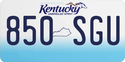 KY license plate 850SGU