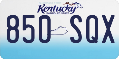 KY license plate 850SQX
