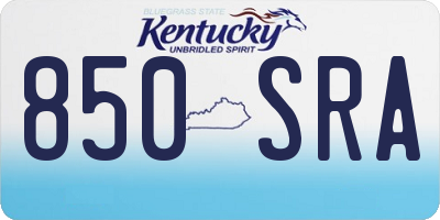 KY license plate 850SRA