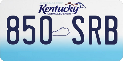 KY license plate 850SRB