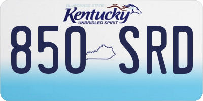 KY license plate 850SRD