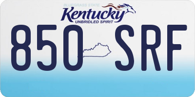 KY license plate 850SRF