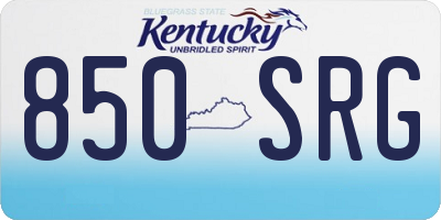 KY license plate 850SRG