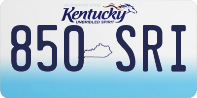 KY license plate 850SRI