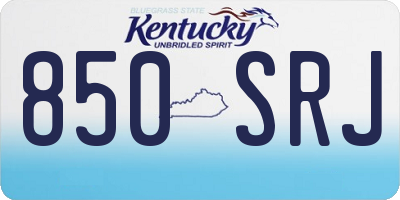 KY license plate 850SRJ