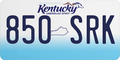 KY license plate 850SRK