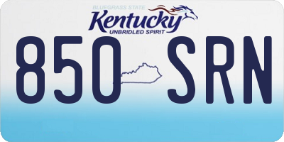 KY license plate 850SRN