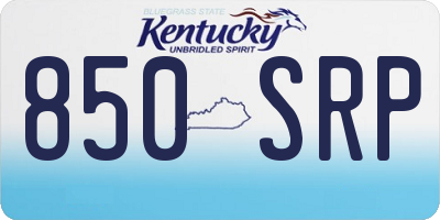 KY license plate 850SRP