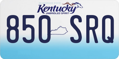 KY license plate 850SRQ