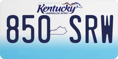 KY license plate 850SRW