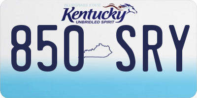 KY license plate 850SRY