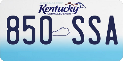 KY license plate 850SSA