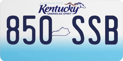 KY license plate 850SSB