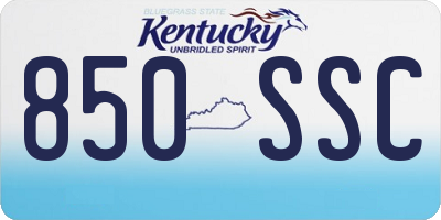 KY license plate 850SSC