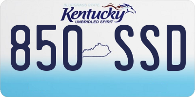 KY license plate 850SSD