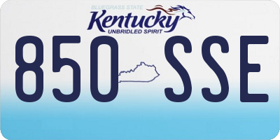 KY license plate 850SSE