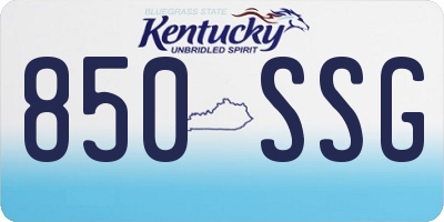 KY license plate 850SSG