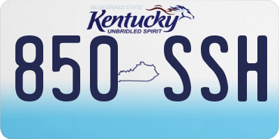 KY license plate 850SSH